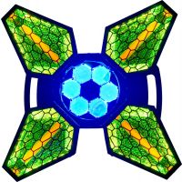 Algam Lighting Vintage Flower - Projecteur rotatif multi-effet à LED - Vue 4